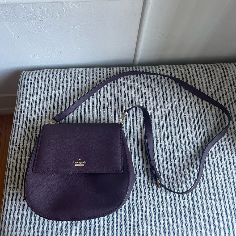 Kate Spade Maroon Saddle Crossbody Bag